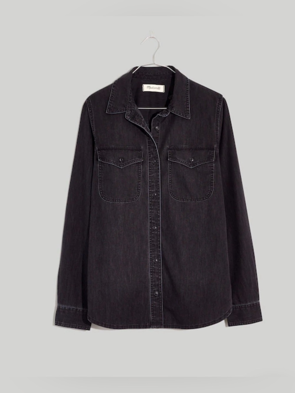 Madewell Denim Button-Up Shirt in Lunar Wash, size small